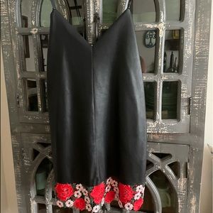 New Zara black leather type Dress